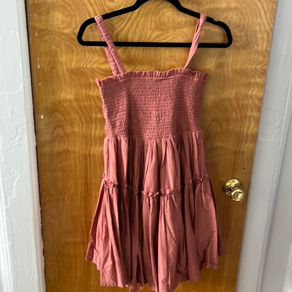 Rust Red / Mauve Pink dress